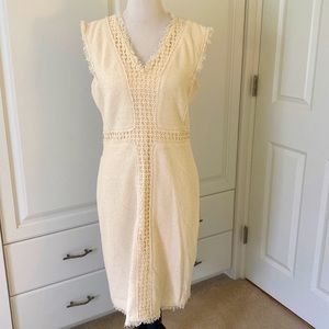 Rebecca Taylor boucle &crocheted sleeveless dress